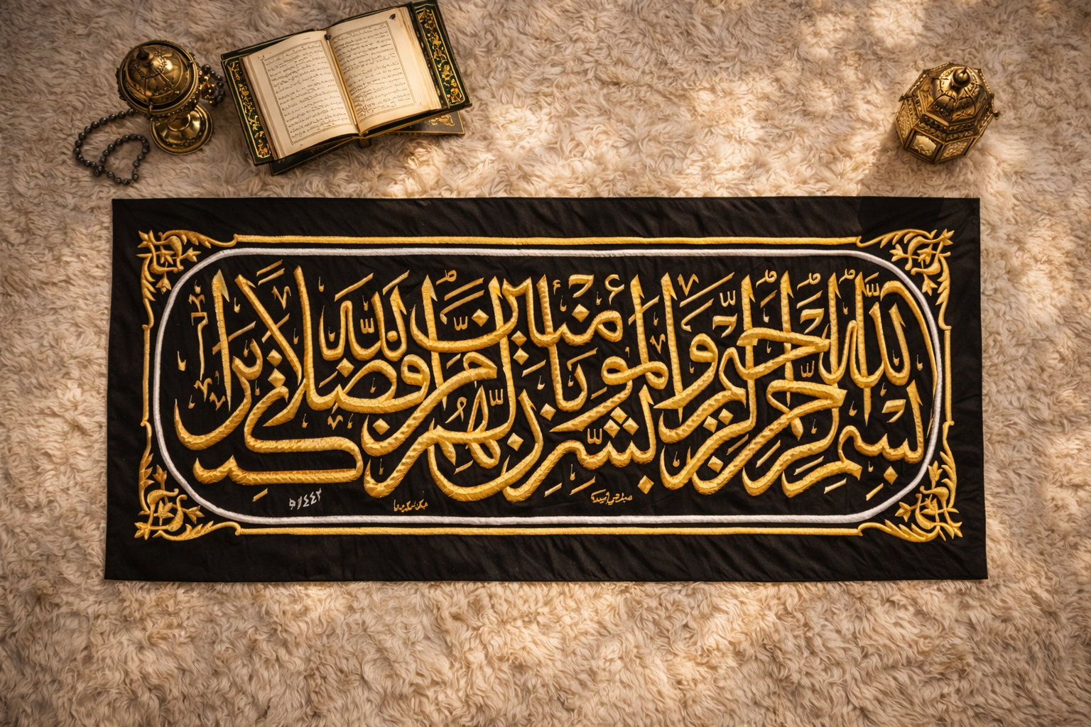 Original Kaaba Belt Kiswah (Wabashshiril Momineen) – 1442 Hijri | King Salman Period