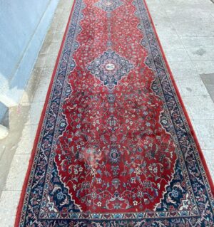 Antique Madinah Red Carpet – Vintage Islamic Persian Style Carpet (4.5m) | Mosque & Wall Art Decor