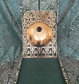 Golden Grill of Rawdah Rasool Madinah – Masjid Nabawi Inspired Sacred Islamic Artifact (65 cm)