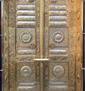 Original Door of the Holy Kaaba – King Faisal Era Gold-Plated Kaaba Door (Historic Islamic Artifact)